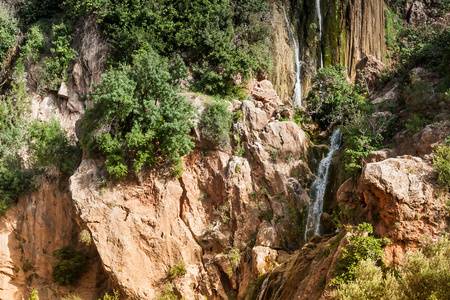 在摩洛哥阿加迪尔附近的 imouzzer 瀑布
