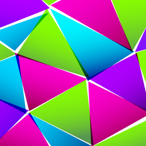抽象五颜六色的纸三角背景