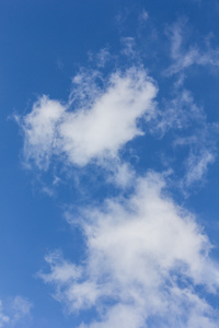 用小块云团的美丽的蓝色天空背景