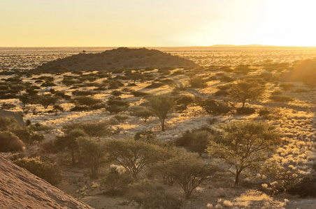 spitzkoppe，纳米比亚的日落