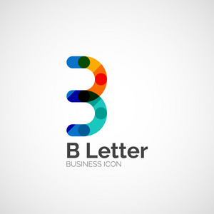 b 字母标志，最小线设计