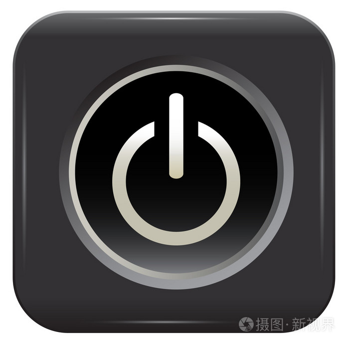 白色背景上的黑色按钮矢量