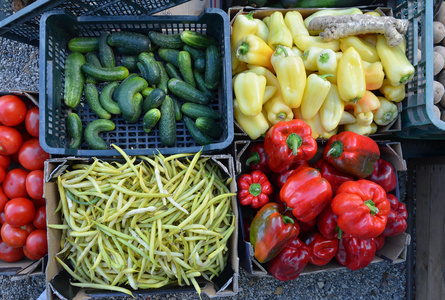 水果和蔬菜的农民市场发售