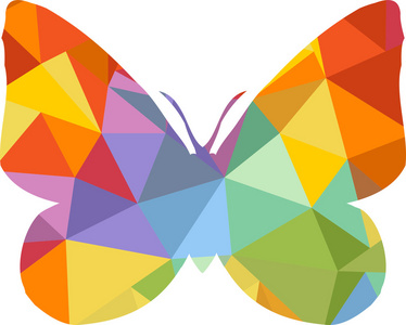 三角形多边形轮廓的蝴蝶