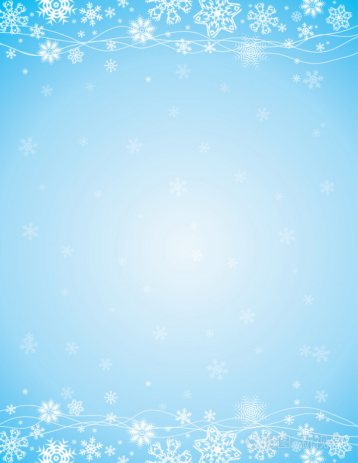 蓝色的圣诞背景 矢量图