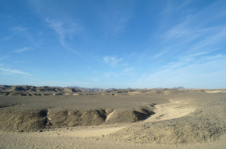 埃及沙漠和蓝蓝的天空