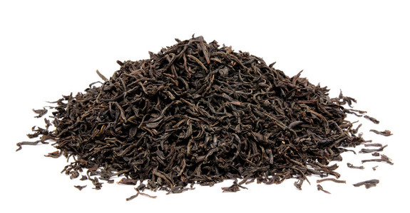佛手干干黑茶叶以孤立照片