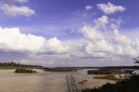 湄公河流域乌汶，泰国