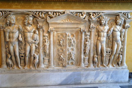 在博物馆在罗马意大利罗马石棺