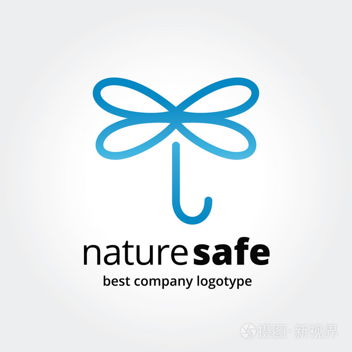 抽象的蜻蜓徽标