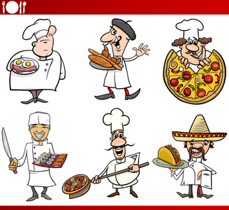 国际美食厨师漫画图片