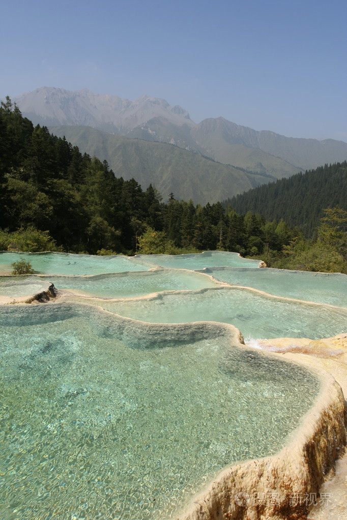 水晶清除石灰石池黄龙国家公园在中国的照片 正版商用图片1h2446 摄图新视界