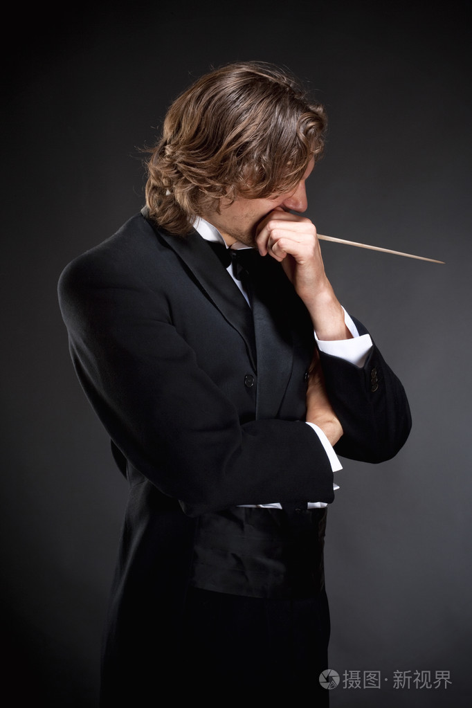 年轻的指挥家的画像