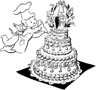 婚礼蛋糕和小天使