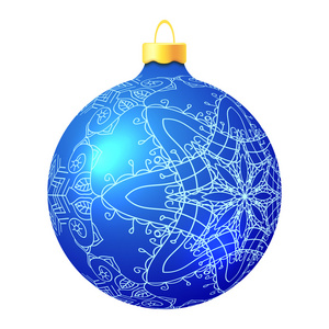 矢量蓝色圣诞装饰。Orig