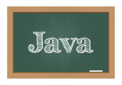 黑板上的 Java 文本