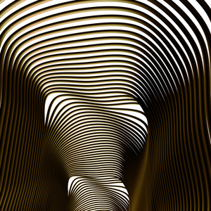 抽象隧道。黄色