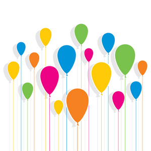 创意彩色气球图案背景