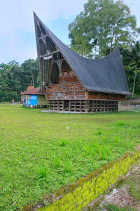 沙摩西岛，印度尼西亚苏门答腊岛上的传统巴塔克房子。