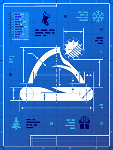 圣诞老人的帽子像图纸图片