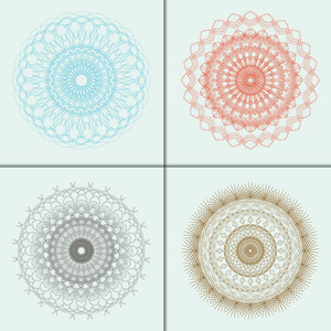 向量集的抽象圆形图案