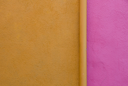 橙色和粉色的墙,在布拉诺岛照片