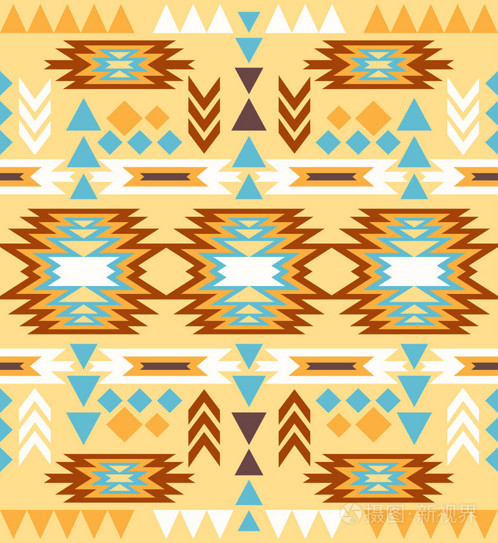 无缝炫彩的纳瓦霍花纹