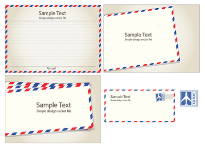 航空邮件 邮政邮票和信