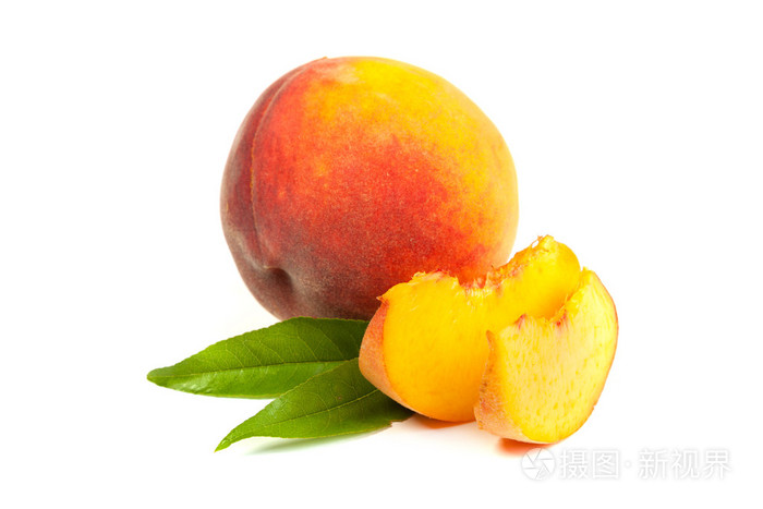 一个成熟的桃子