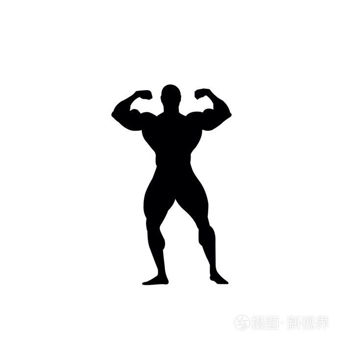 健美运动员剪影