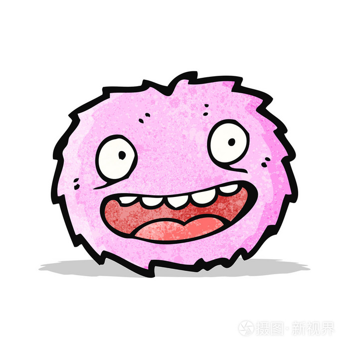 粉色毛毛的小怪兽
