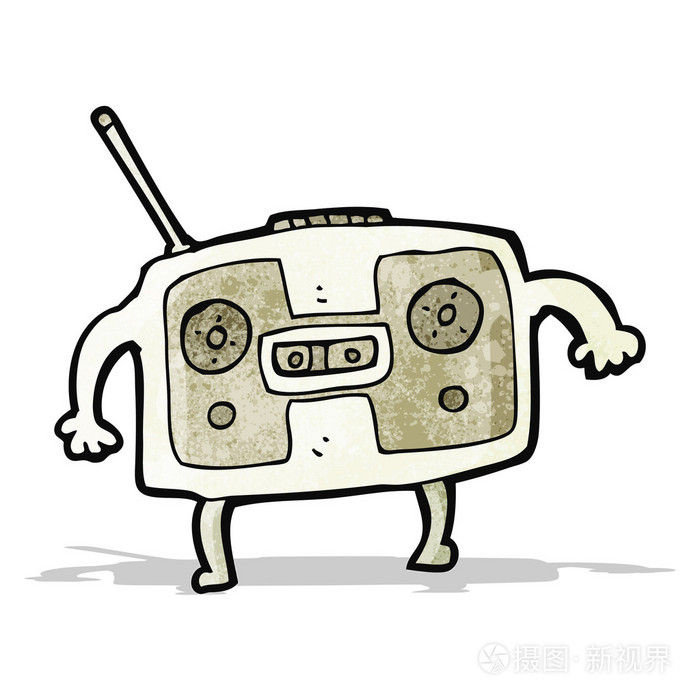广播录音机卡通插画-正版商用图片1h3xzu-摄图新视界