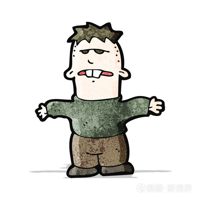 卡通丑男孩