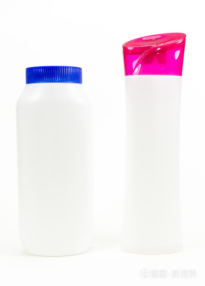孤立的白色背景上的白色塑料瓶