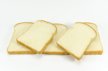 片面包被隔绝在白色背景上