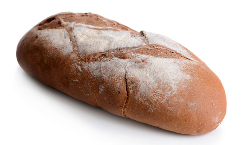 孤立在白色的新鲜面包