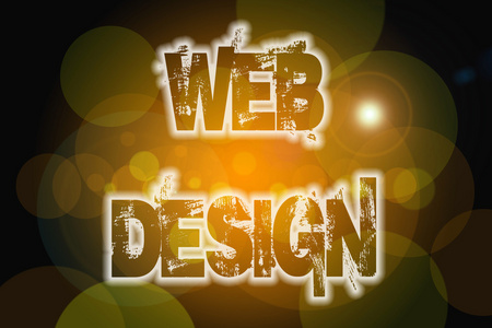 Web 设计词上老式景背景，概念标志