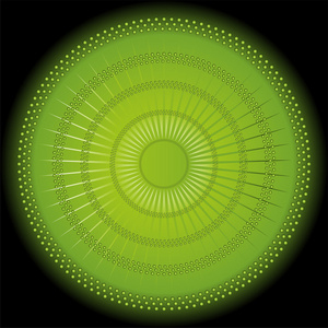抽象的射线圆形暗绿色背景