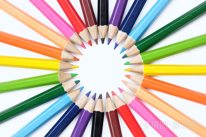 彩色的铅笔周期
