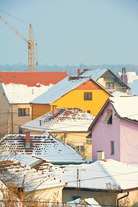 雪屋顶图片