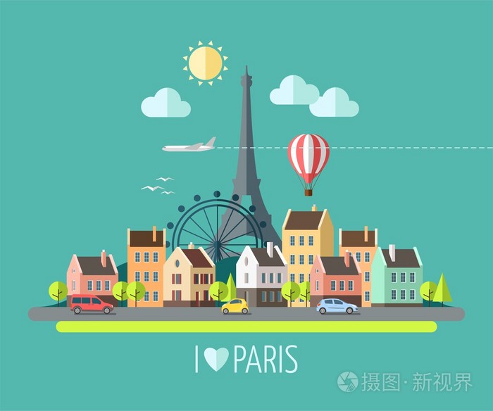 在法国巴黎的埃菲尔铁塔