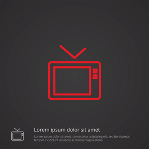电视分级显示符号，红色在黑暗的背景下，标志模板
