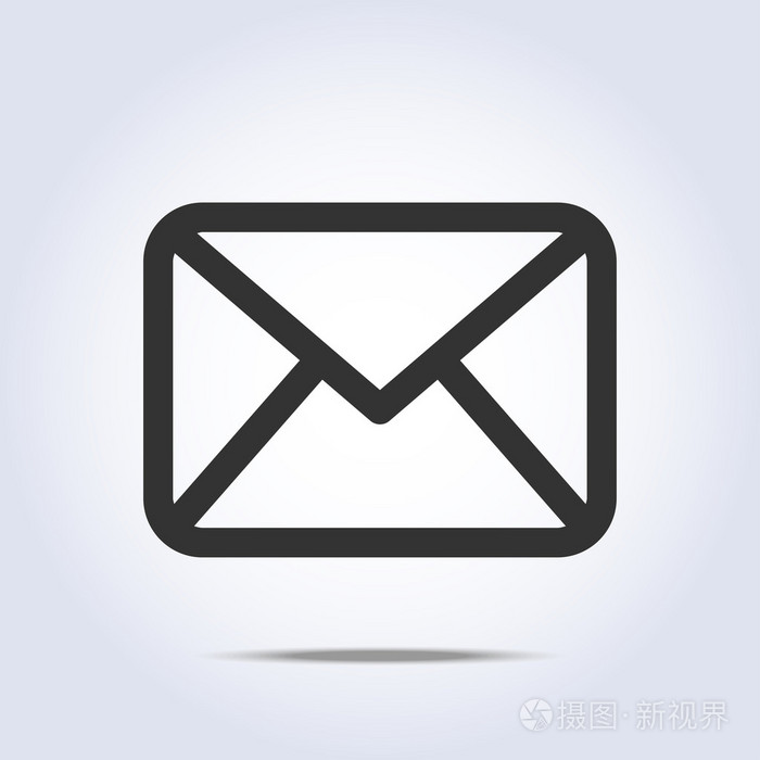 矢量的信封图标灰色颜色