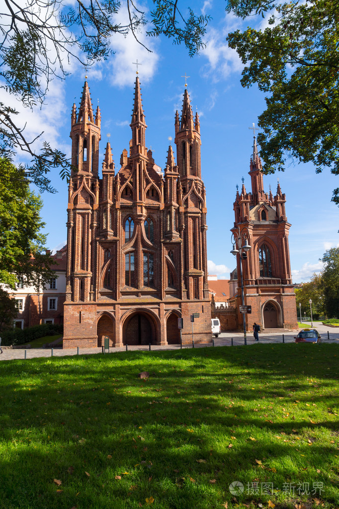 在立陶宛维尔纽斯圣安妮教堂