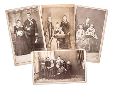 老式家庭及婚礼照片大约 1880年1900 年