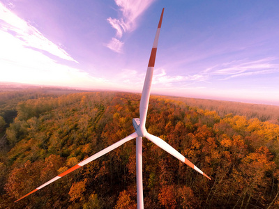 风涡轮风力涡轮机风能源风力发电
