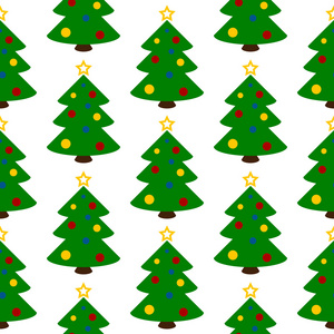 圣诞树的象征无缝模式