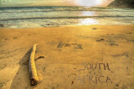南非在日落时写