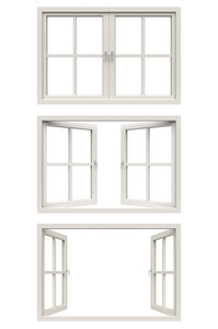白色窗口框架
