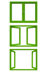 绿色窗口框架
